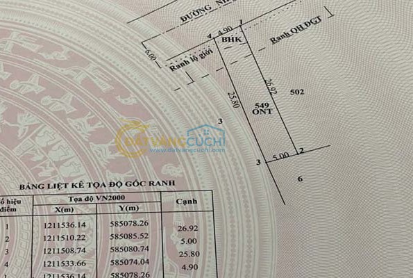 Bán đất thổ cư Xã Củ Chi – ảnh 1/4