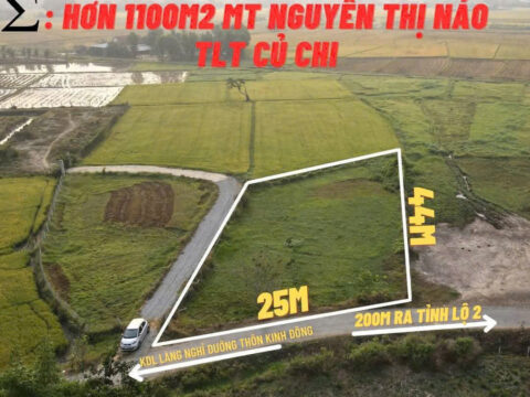 Đất đường Nguyễn Thị Náo – 1154m2 – 25×51 – 42m2 thổ cư – xã Trung Lập Thượng – Củ Chi