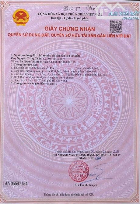 Bán đất thổ cư Xã Bình Mỹ – ảnh 1/5