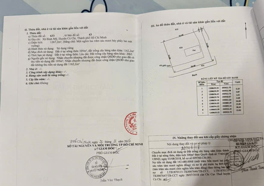 Bán đất nông nghiệp, đất vườn Xã Bình Mỹ – ảnh 2/2